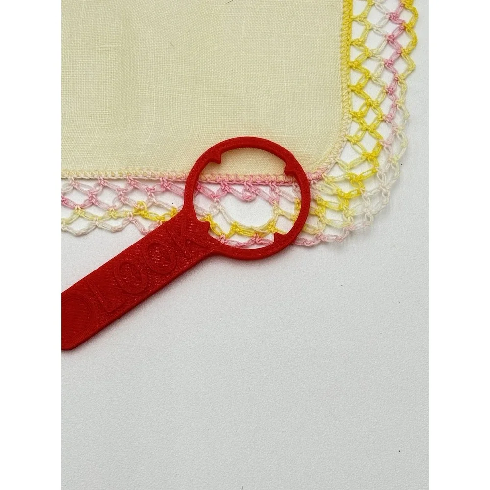 Vintage Linen Handkerchief Set 2 Tatting Lace Trim Pink Yellow Wedding Hankies